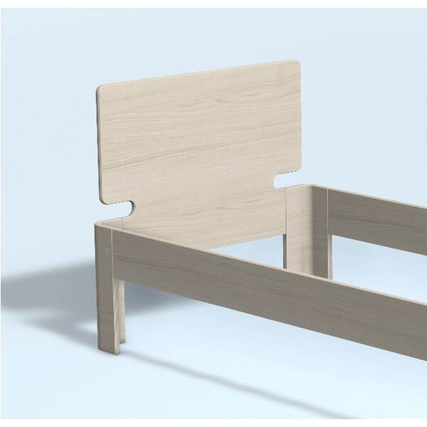 Auping Auronde Gavl - Enkeltseng - Høj Model - Soft White Oak - 80 Cm