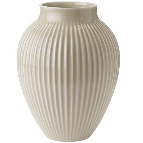 Knabstrup Vase H 27 Cm Rippel - Sand  5713959020108