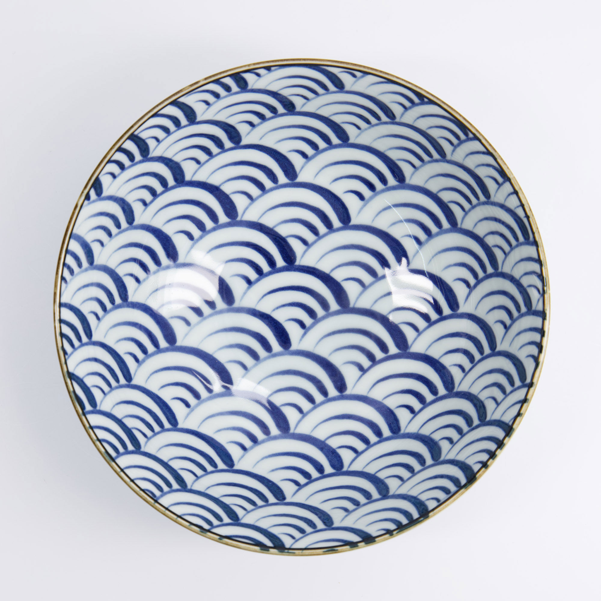 Tokyo Design Studio Natsu Nami Ramen Skål 1000 Ml Blåhvid  8721041606755