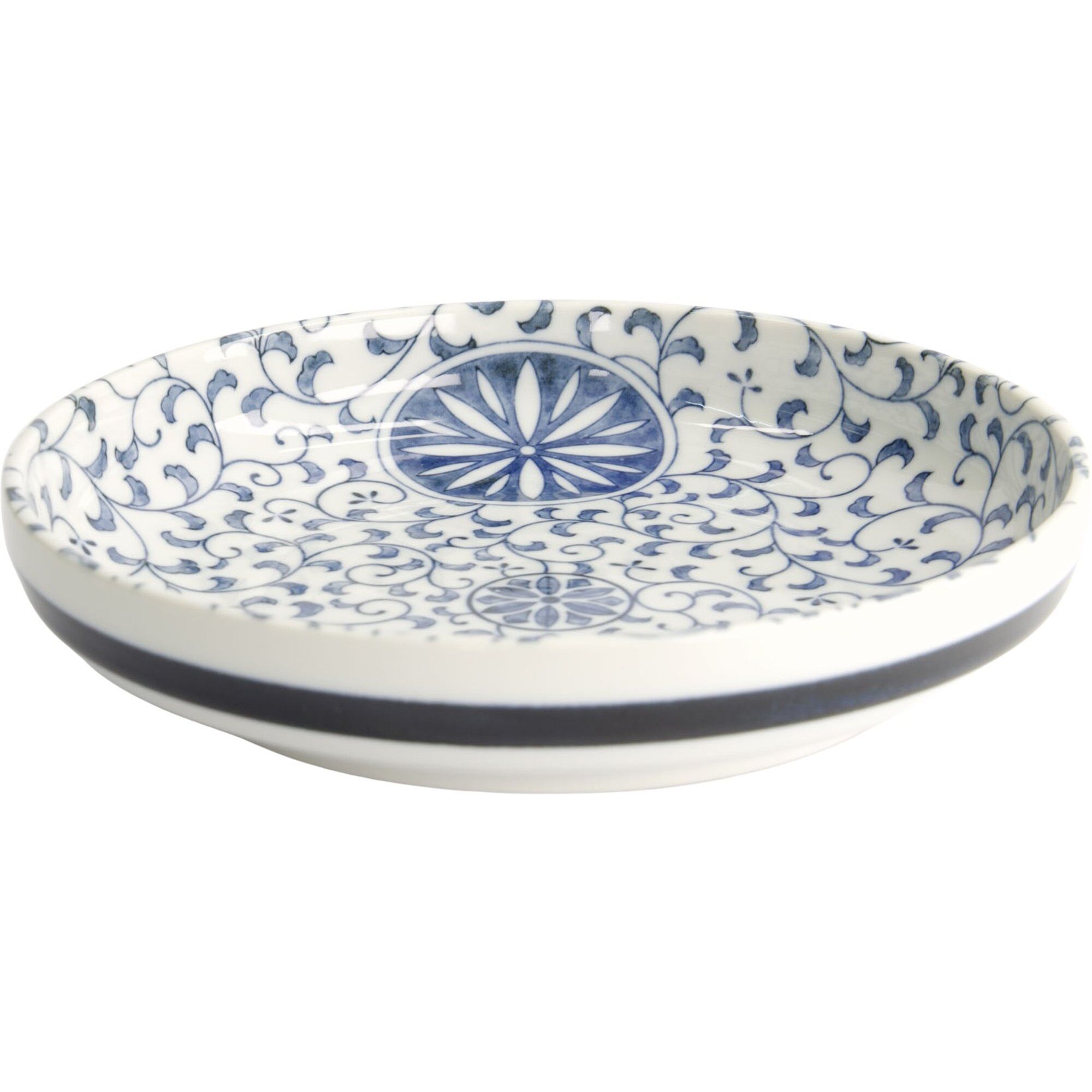Marumon Sarasa Pastatallerken ø20 Cm Blåhvid  8719323495203