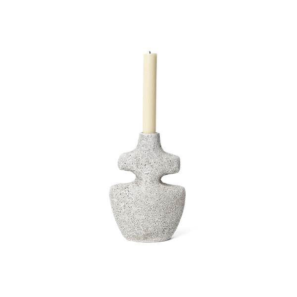 Ferm Living Yara Candle Holder Medium - Grey Pumice  5704723311546