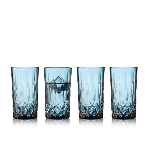 Lyngby Glas Sorrento Highball 4 Stk - Blå Elegance