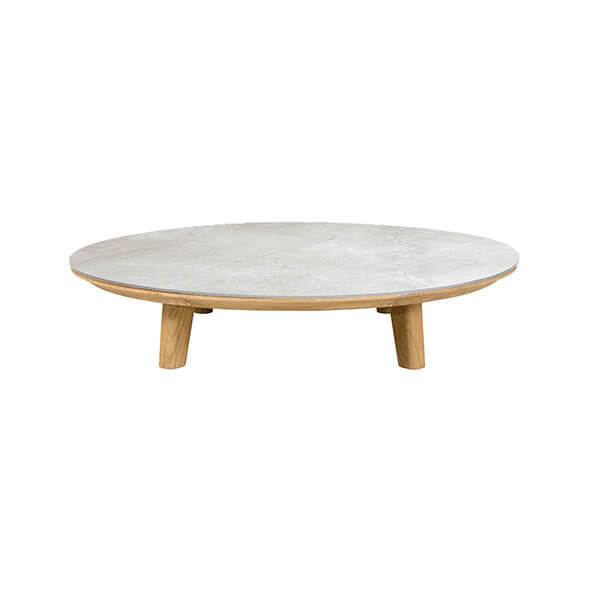 Cane-line Aspect Sofabord - ø 144 Cm - Teak Stel - Bordplade: Fossil Grå
