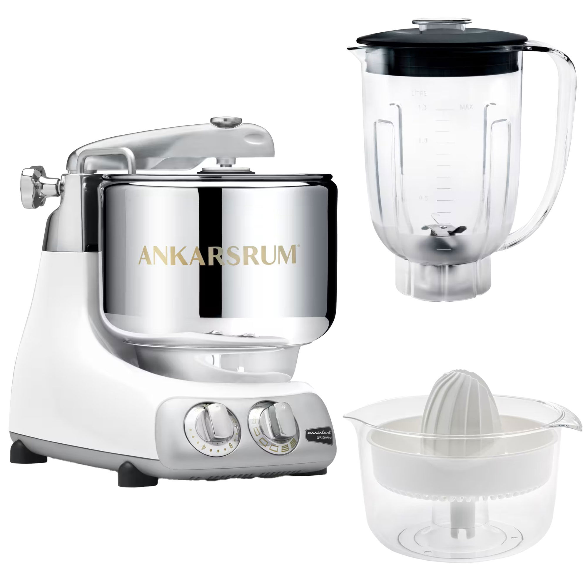 Ankarsrum Assistent Akm6230  Mixerkande  Citruspresser Mineral White