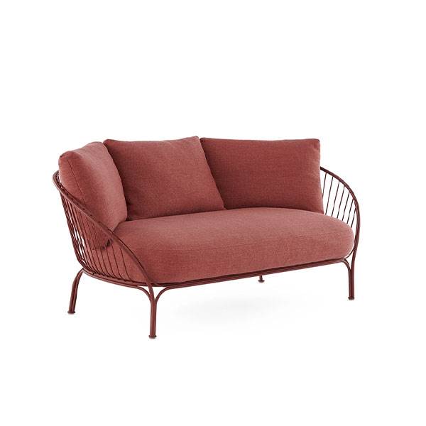 Kartell Hiray Sofa med Tykke Hynder i Bordeaux - Udendørs Loungesofa