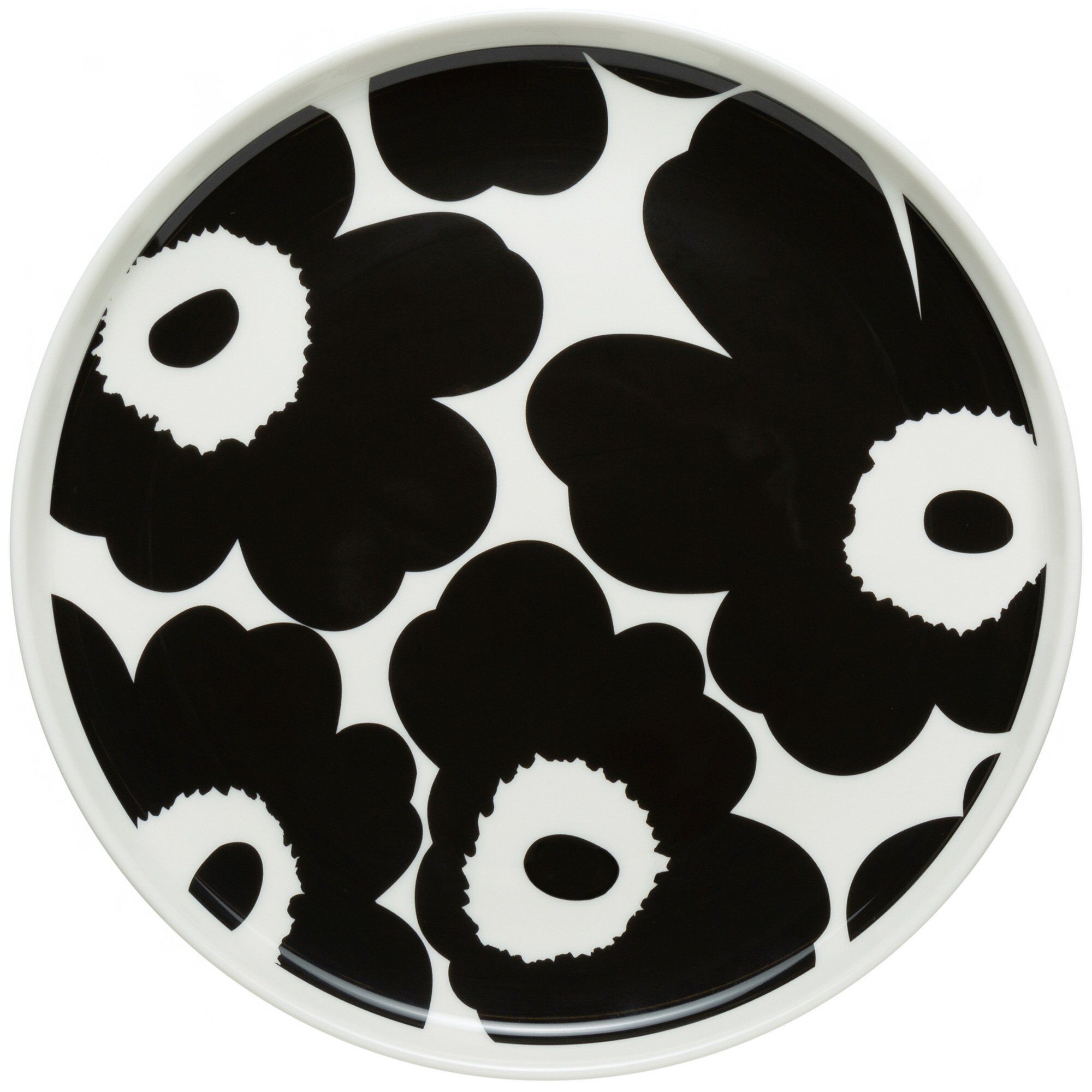 Unikko Tallerken 20 Cm Hvidsort  6411254668979