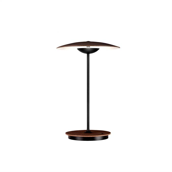 Batteridrevet Bordlampe fra Lampefeber - Ginger 20m, Sort Træ