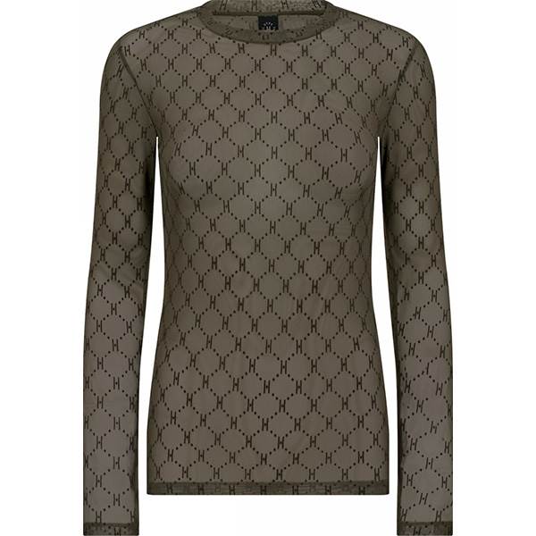 Hype The Detail Mesh Bluse - Grøn på Udsalg!