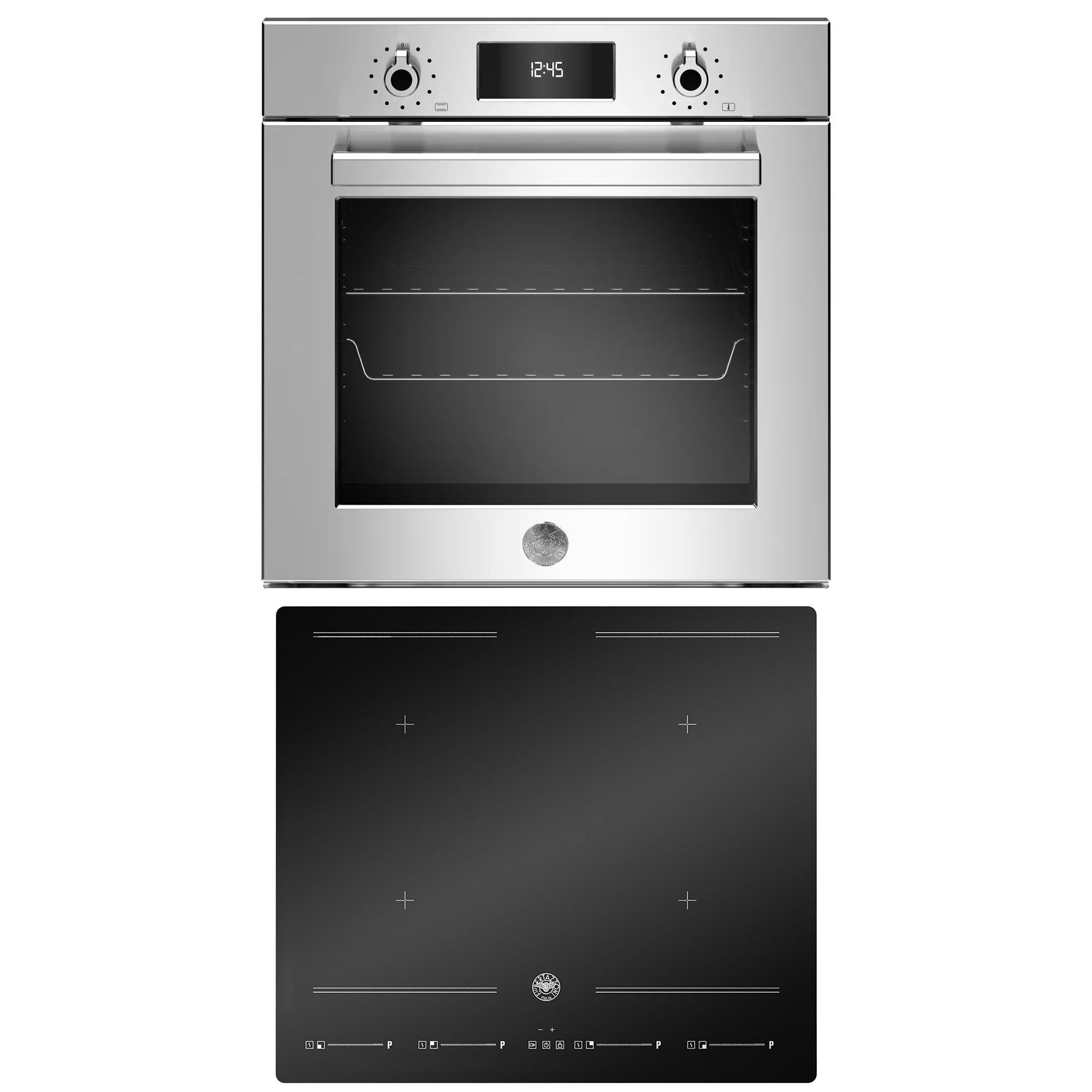 Bertazzoni Hvidevarepakke Professional Indbygningsovn Stål  Induktionskogeplade 60 Cm