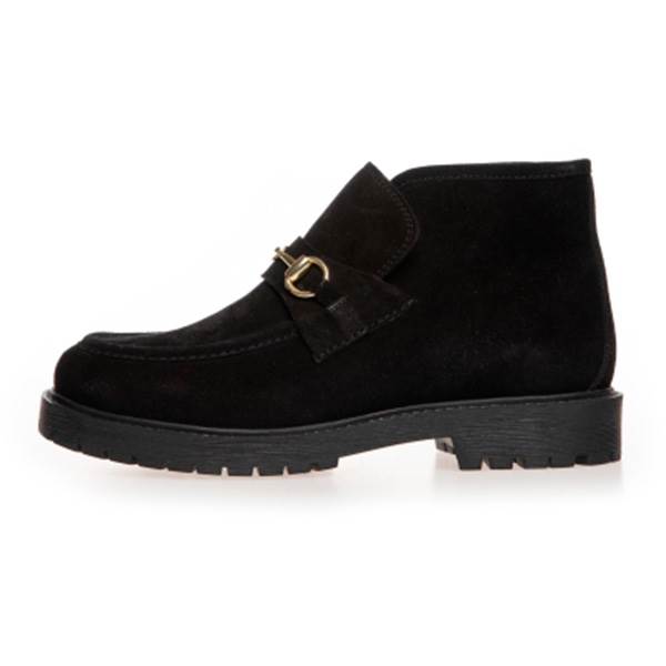 Copenhagen Shoes Ankelstøvle i Sort Ruskind – Elegant Stil