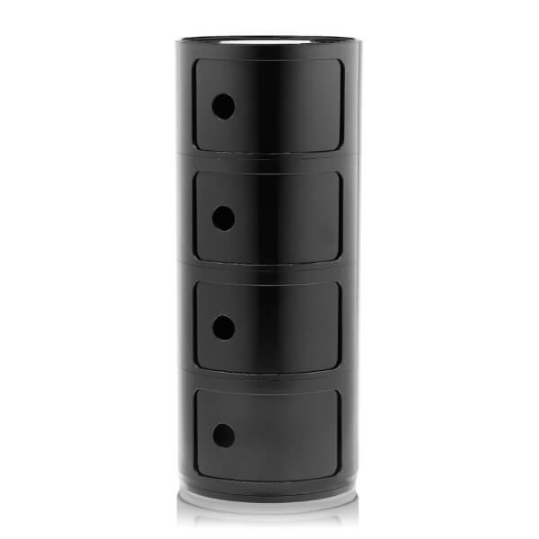 Kartell Componibili Classic - 4 Rum - Sort Opbevaring