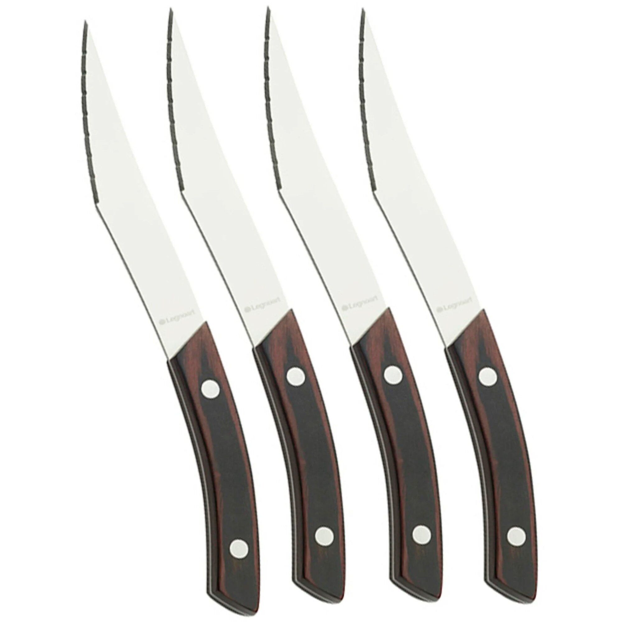 Napoli Pizza- Og Steakknive Mørkt Træ 4 Stk  8050714891229