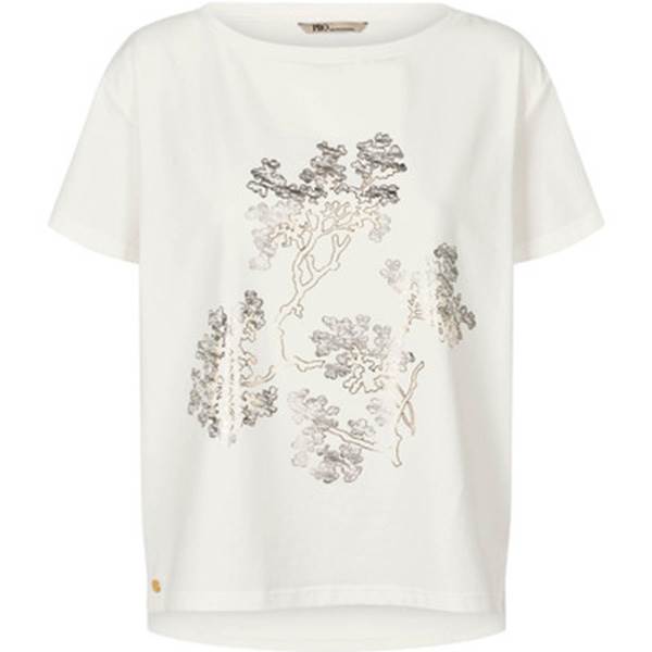 Pbo Japa T-shirt - Star White med kunstnerisk print