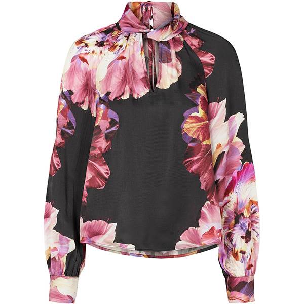 Elegant PBO Sorin Bluse med draperet halsudskæring