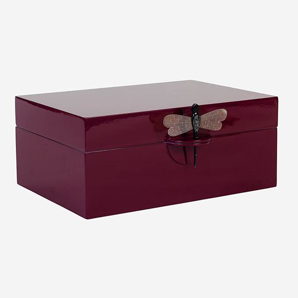 Elegant Beetroot Lakkasse i XXL med Guldsmed Design