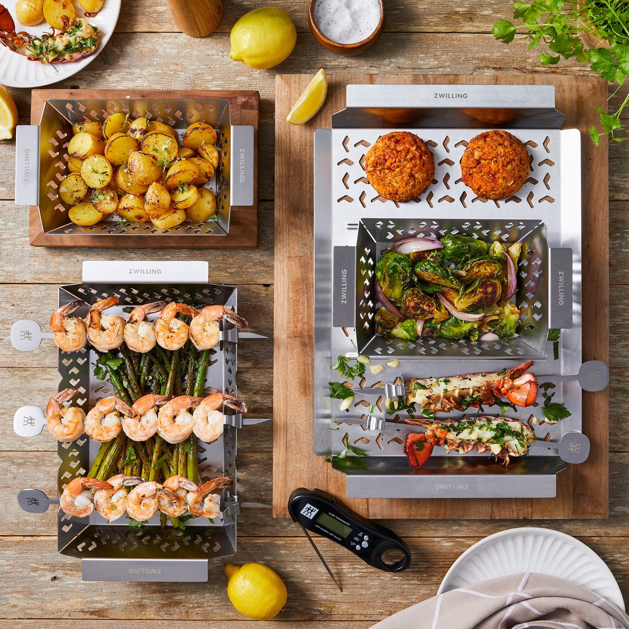Bbq Rektangulær Grillkurv M  4009839666100