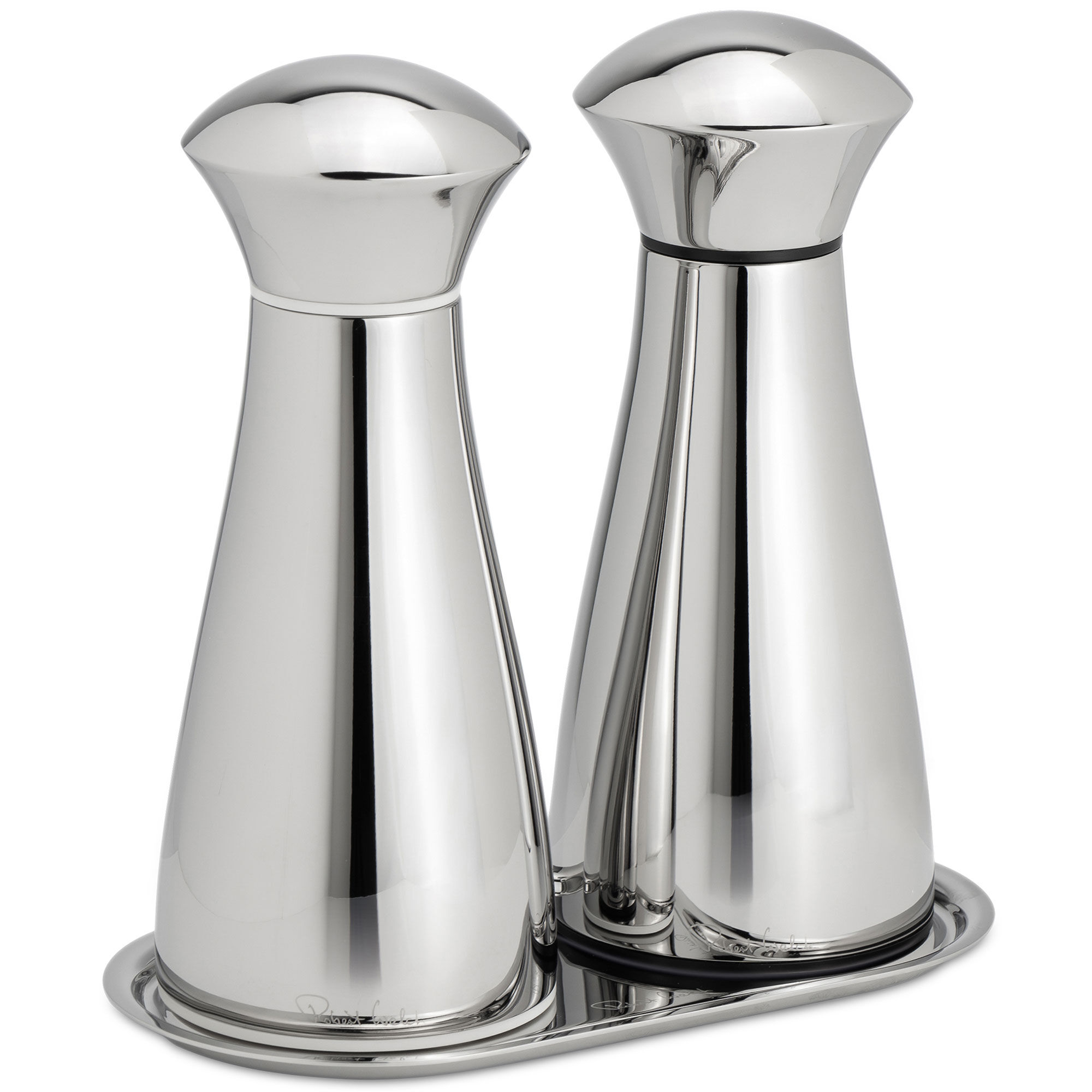Robert Welch Signature Salt- Og Peberkværn Med Bakke 17 Cm Rustfrit Stål  5055202637597
